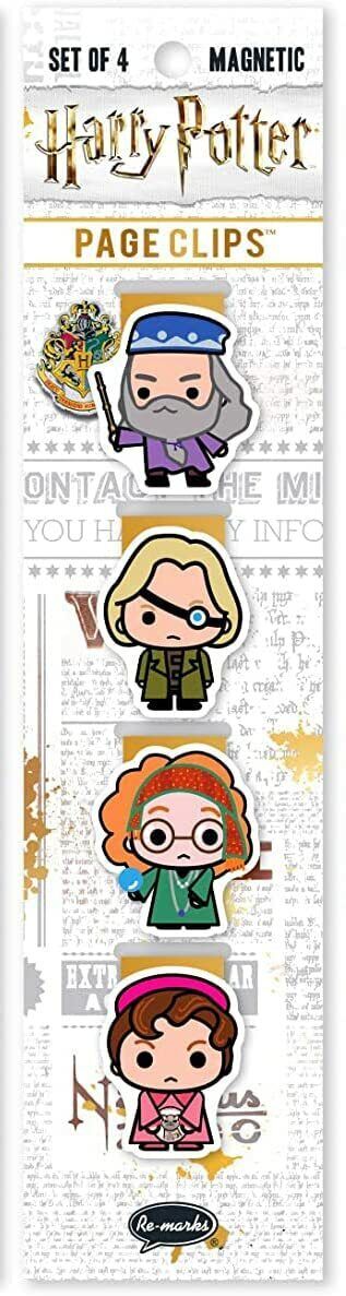 Re-marks Harry Potter Professors II, Magnetic Page Clips, Set of 4