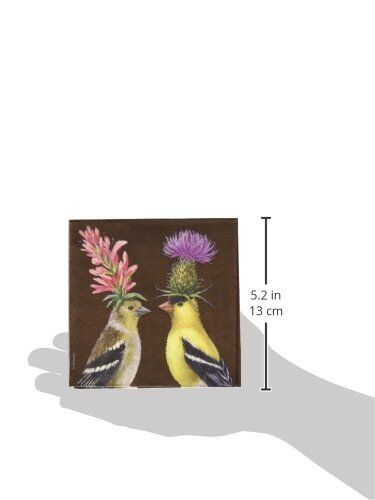 Paperproducts Design Vicki Sawyer Goldfinch Couple Paper Cocktail Napkins