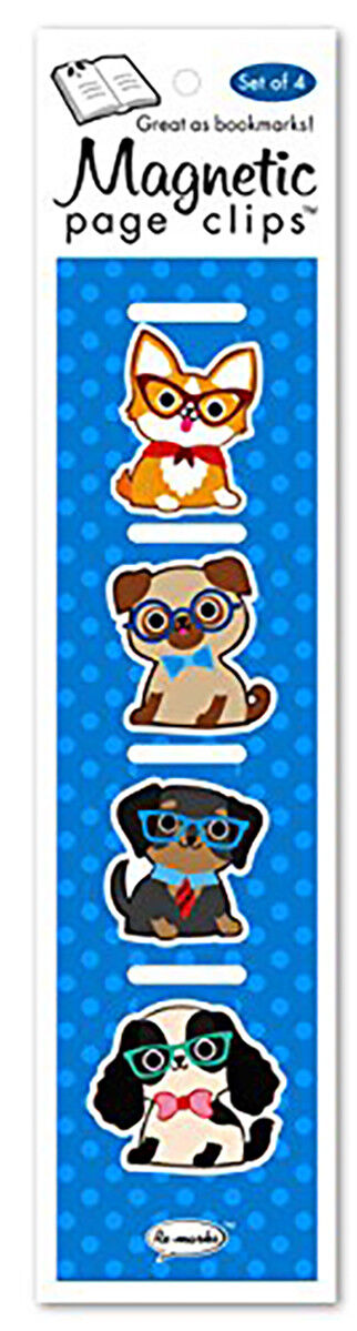 Re-marks Dogs with Glasses Magnetic Page Clips