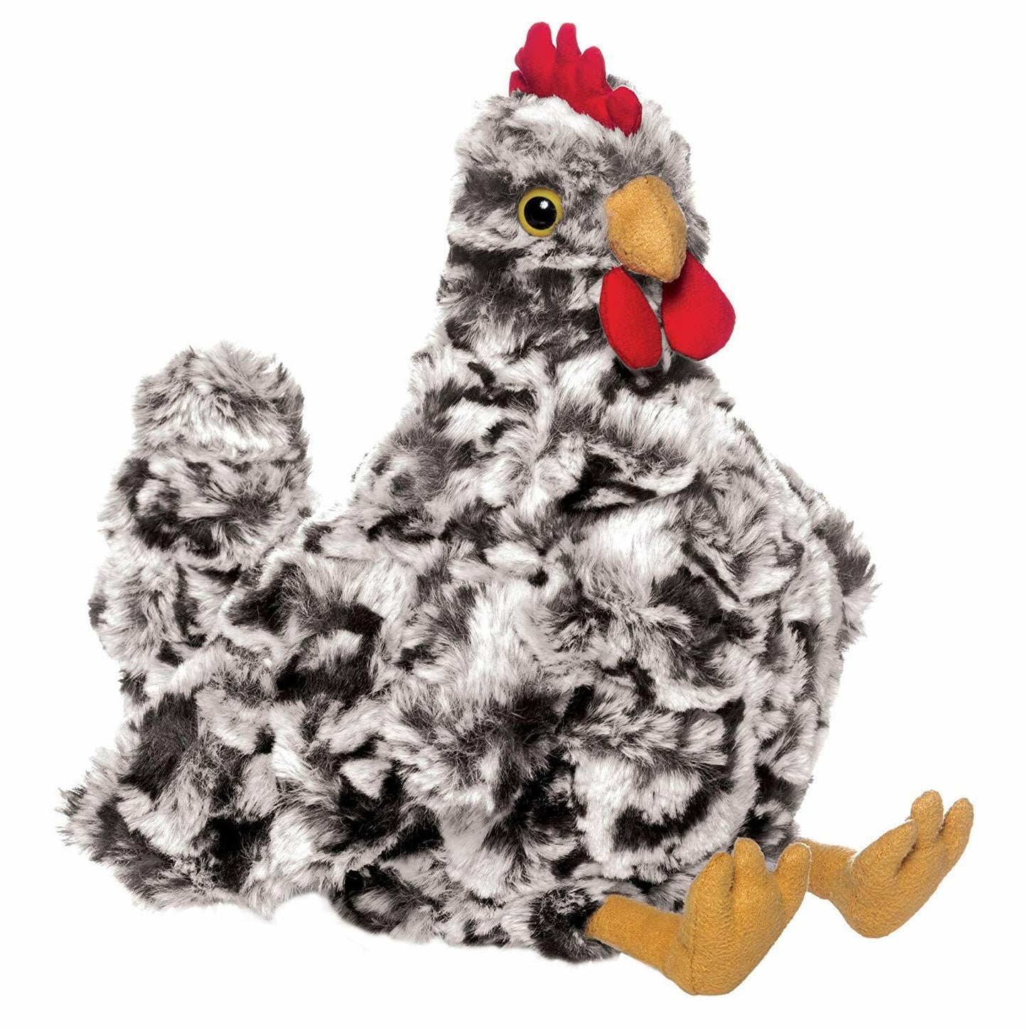 Manhattan Toy Henley Black and White Chicken Stuffed Animal, 9"