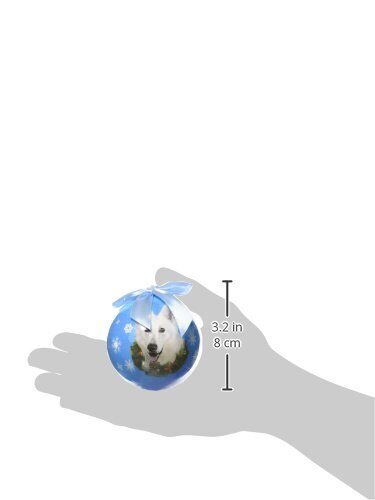 German Shepherd, White Christmas Ornament Shatter Proof Ball Easy To Personalize