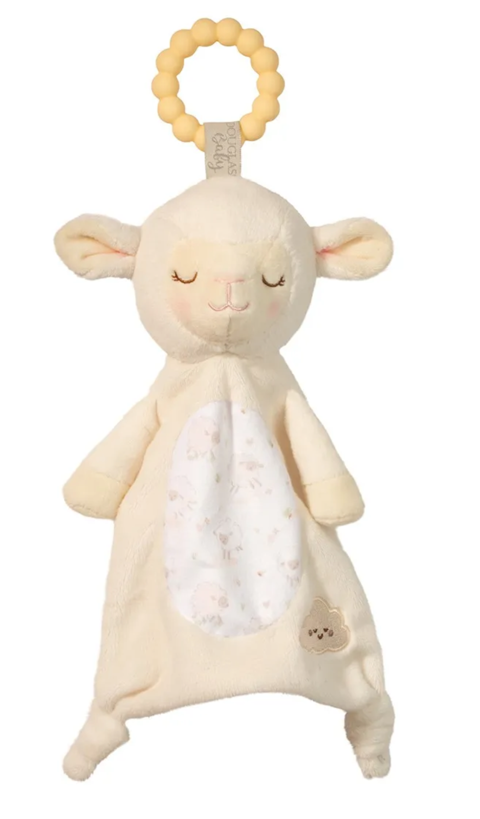 Douglas Lennox Lamb Teether Plush Stuffed Animal Toy, 10"