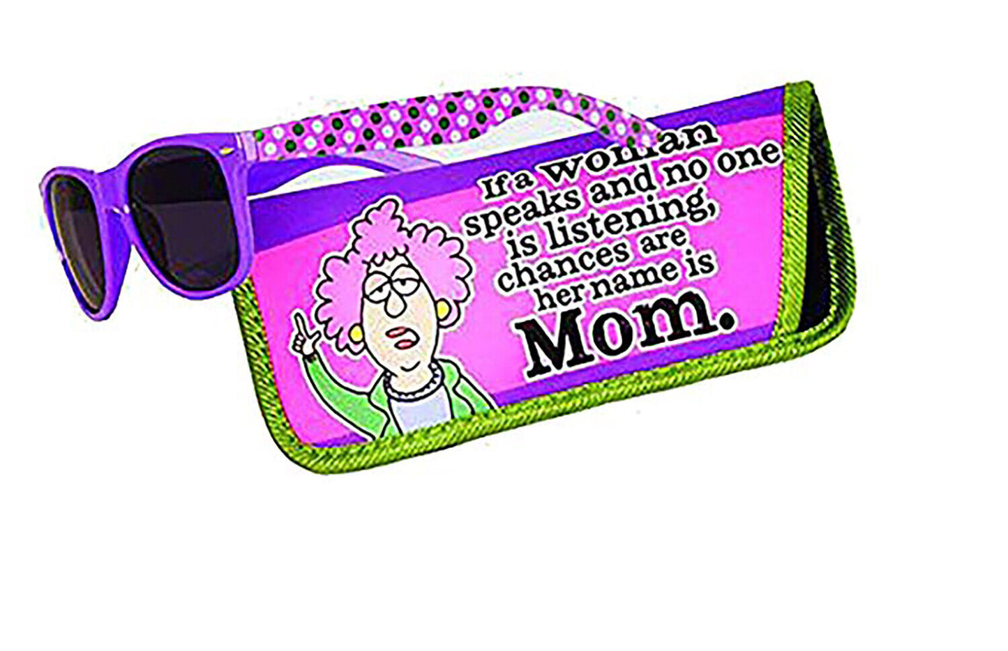 Spoontiques Aunty Acid Mom Sunglasses with Coordinating Soft Sunglass Case