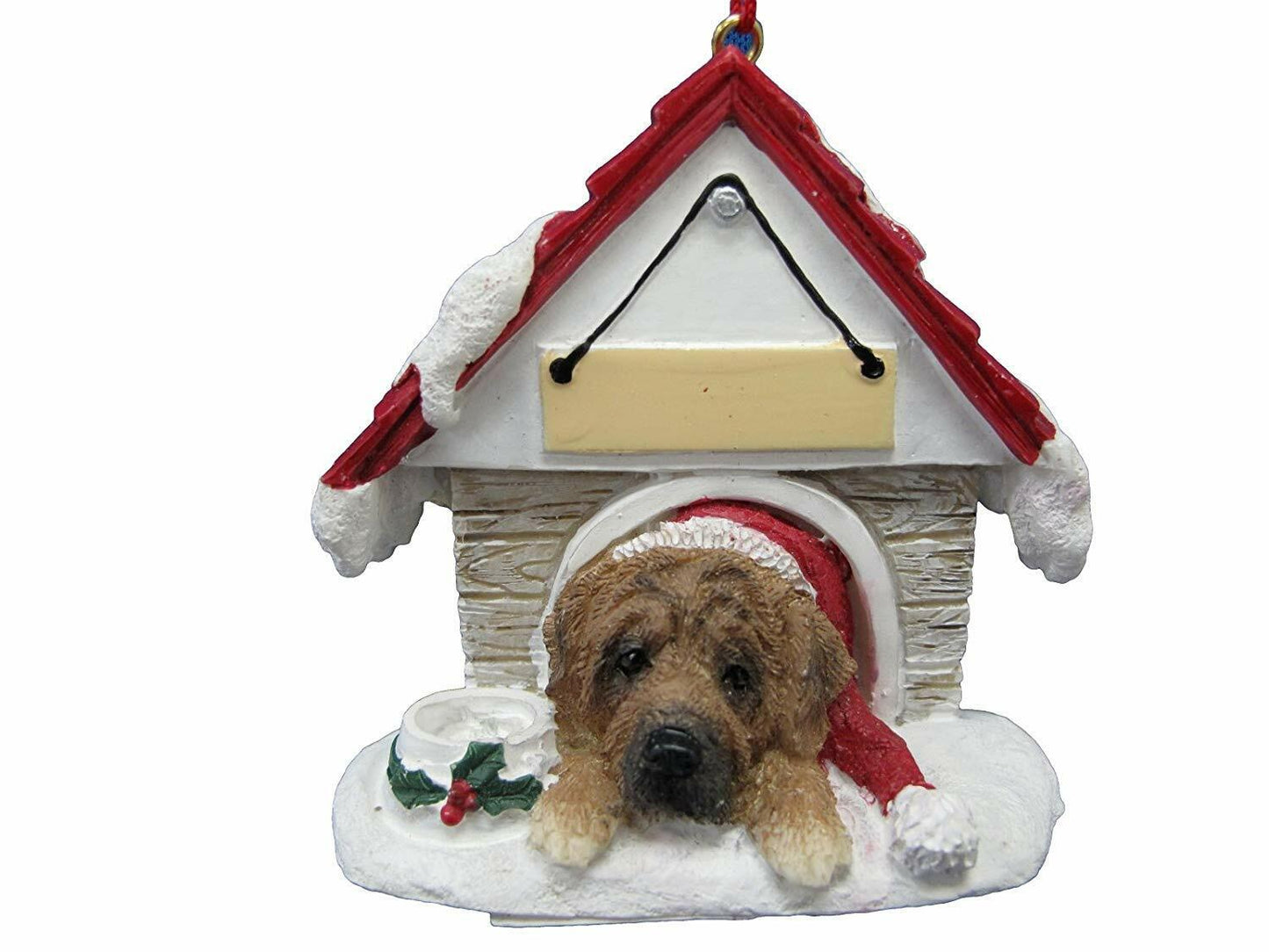 Mastiff Doghouse Ornament Hand Painted and Easily Personalized