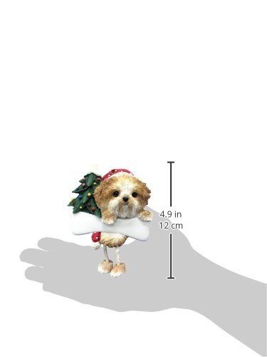 Shih Tzu Ornament Puppy Cut "Dangling Legs" Hand Painted and Easily Personalized