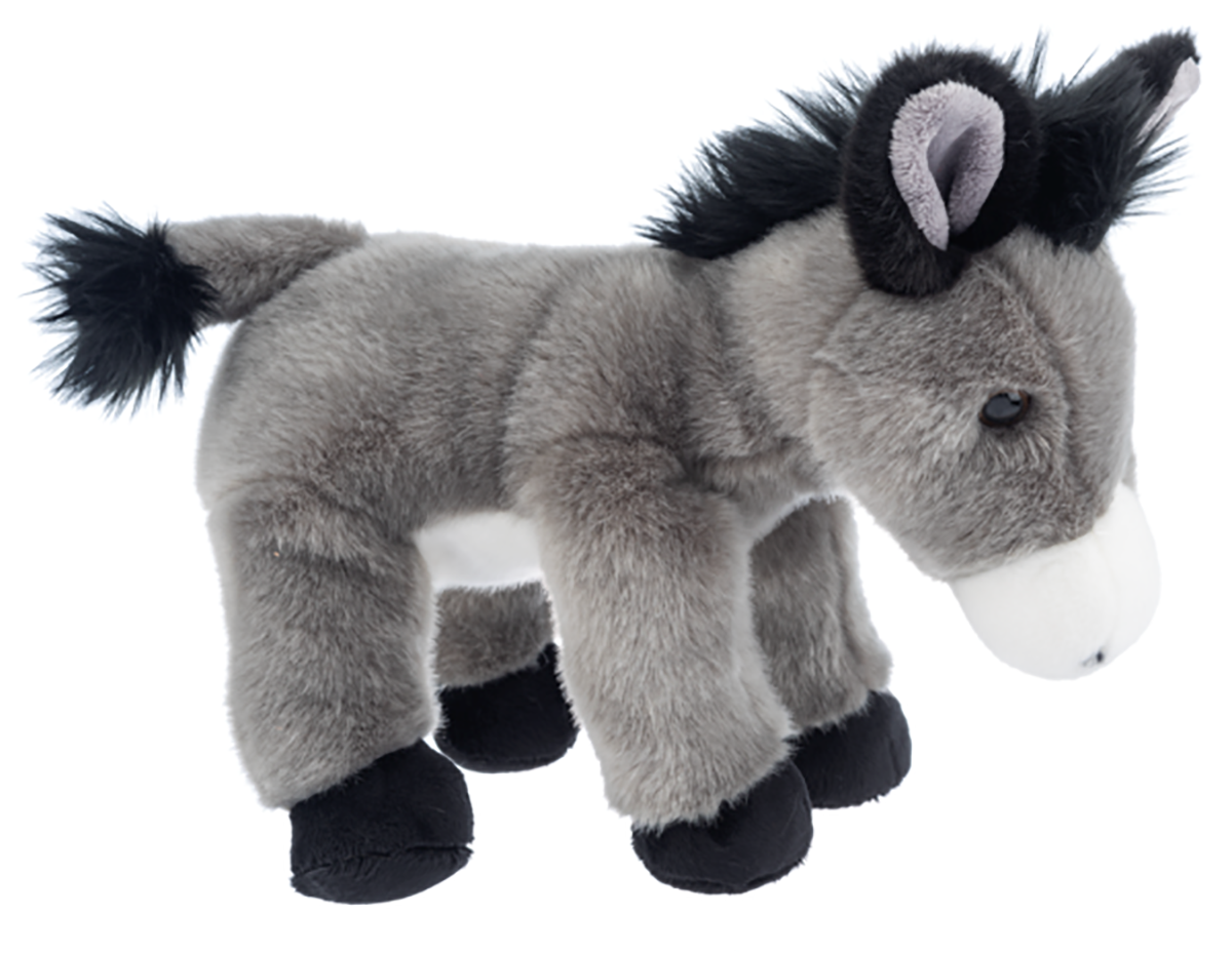Heritage Gray Donkey 12 inch - Stuffed Animal by Ganz