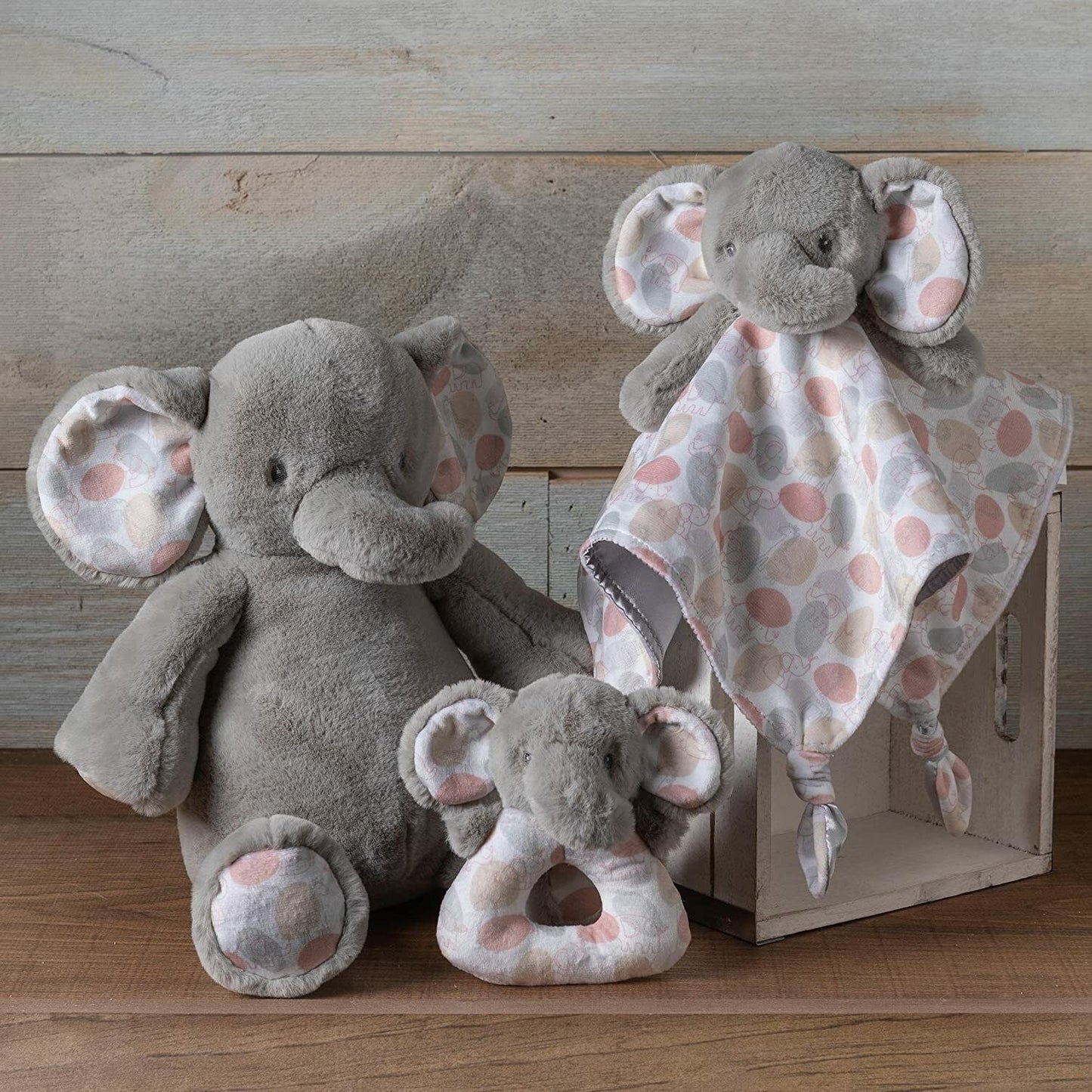 Mary Meyer Soft Ring Baby Rattle, 5-Inches, Grey Kalahari Elephant