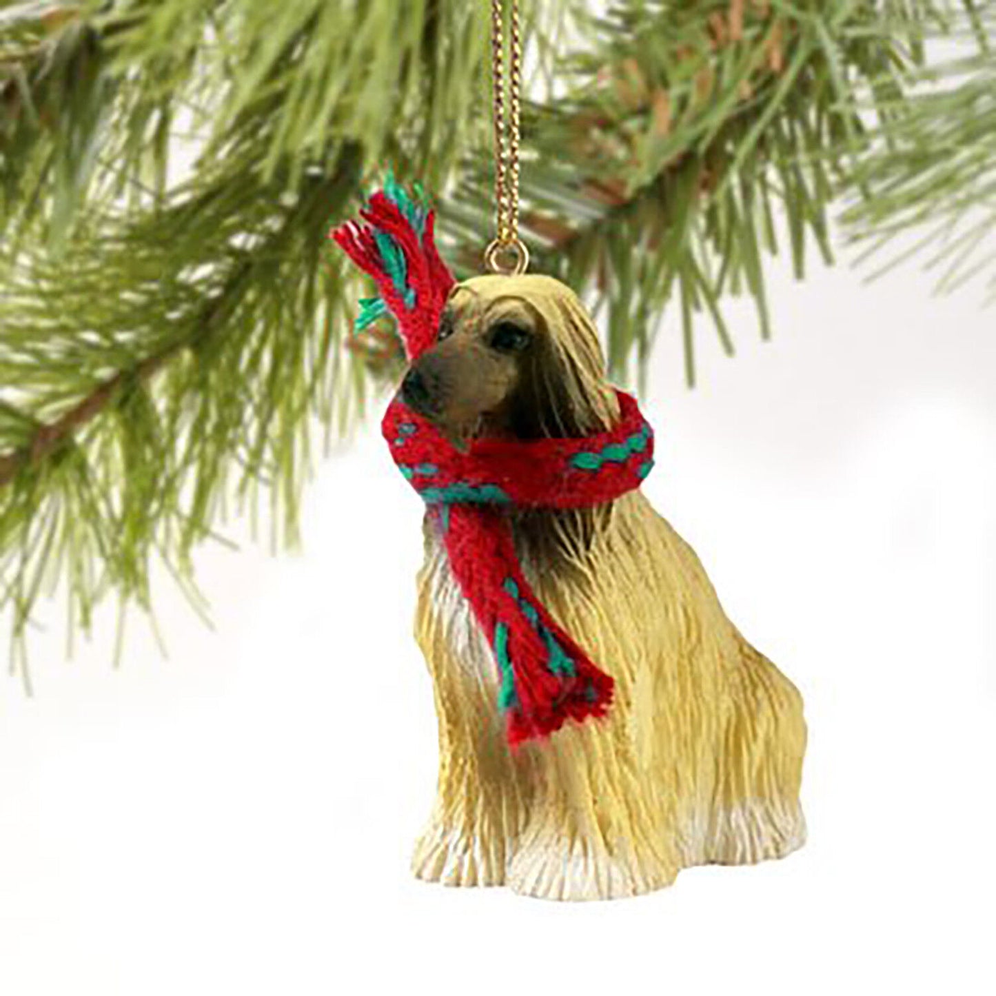 Conversation Concepts Afghan Tan & White Original Ornament
