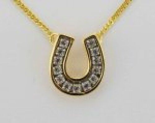 Finishing Touch Channel Horseshoe Necklace - Crystal