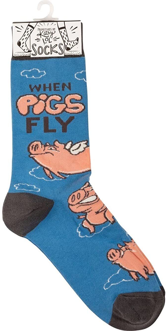 Primitives by Kathy 113085 When Pigs Fly Socks