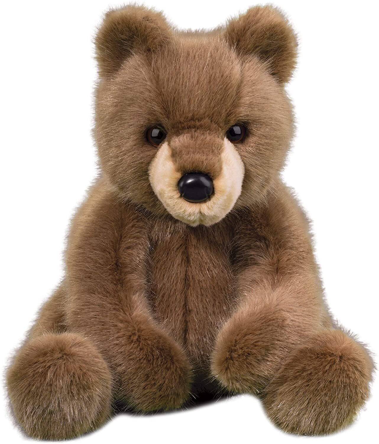 Douglas Lincoln Brown Bear Cub Plush Stuffed Animal, 14" sitting