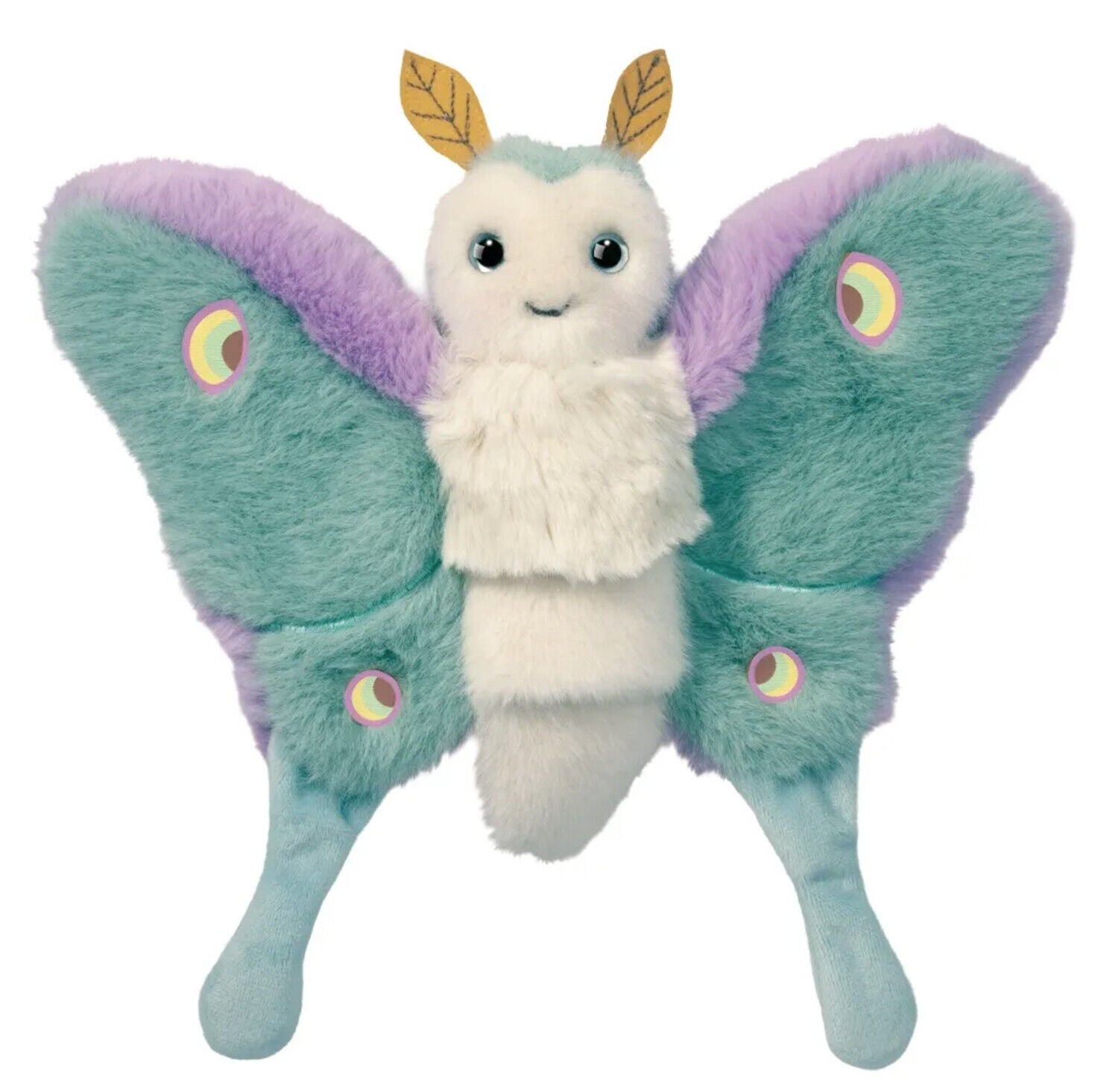 Douglas Juniper Luna Moth Plush Stuffed Animal, 10" wide