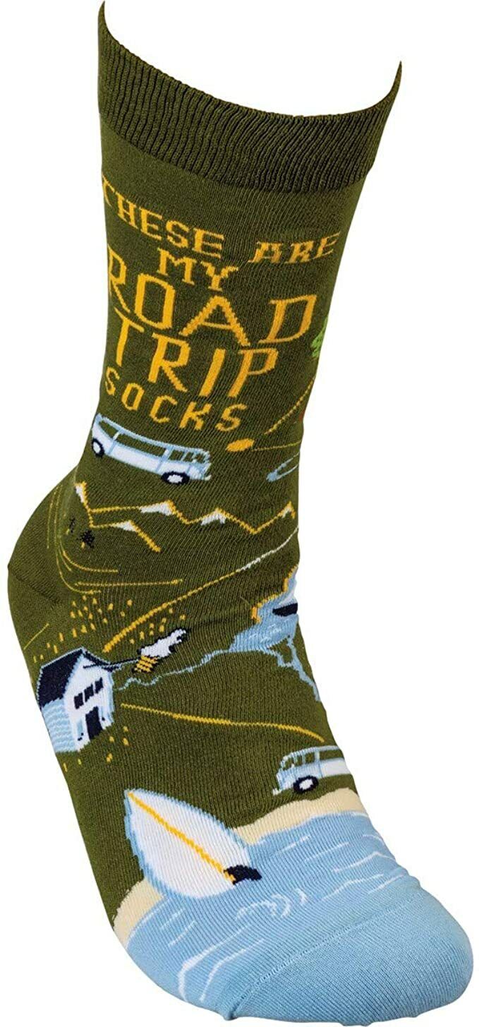 Primitives by Kathy These Are My Road Trip Socks in Travel-Inspired Design,