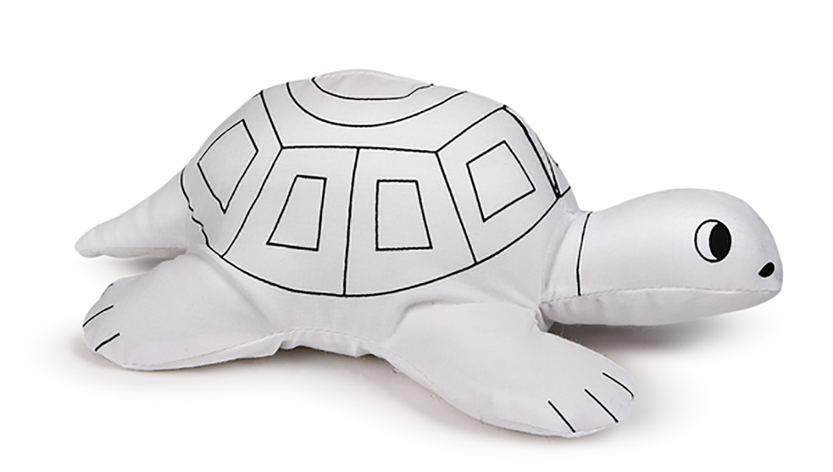 Ganz Turtle Plush Mini Coloring Kit (7 Piece), Turtle with 6 Markers