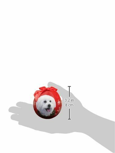 "Maltipoo Christmas Ornament" Shatter Proof Ball Easy To Personalize
