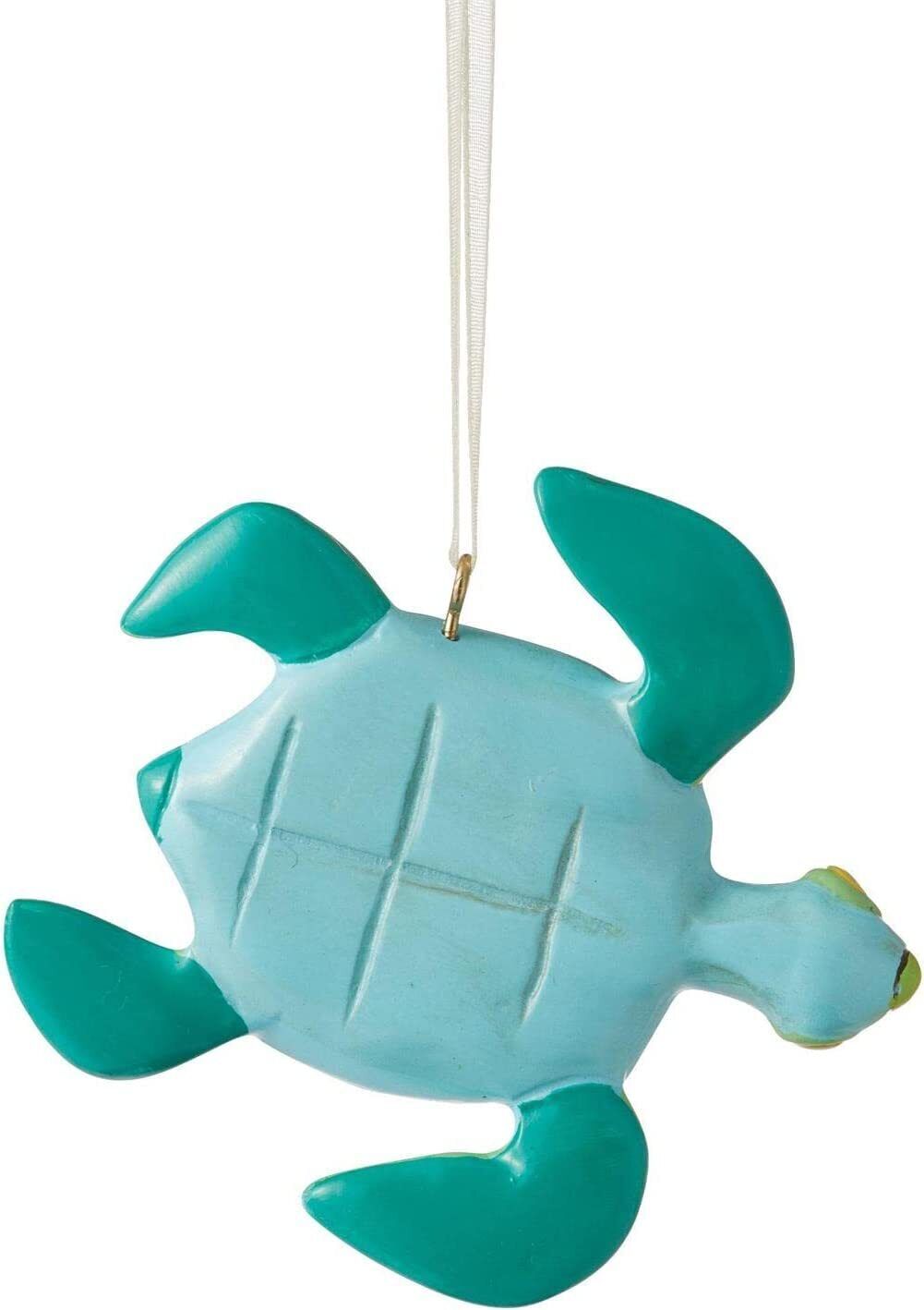 Enesco Allen Designs Sup Dude Green Turtle Ornament, 3 Inches, Resin