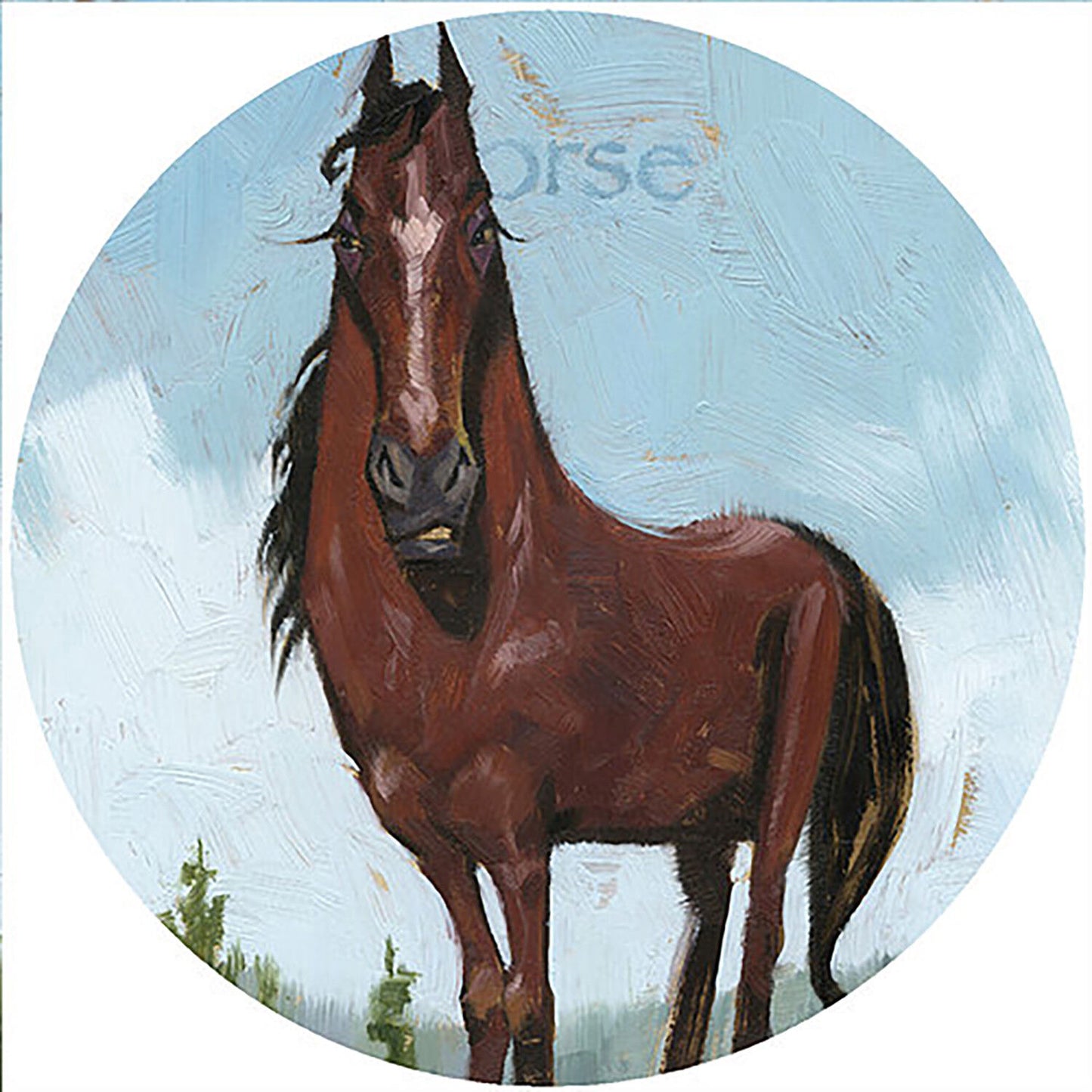 Andreas Round Silicone Mat Jar Opener, Darren Gygi Horse, 6.25 Inch