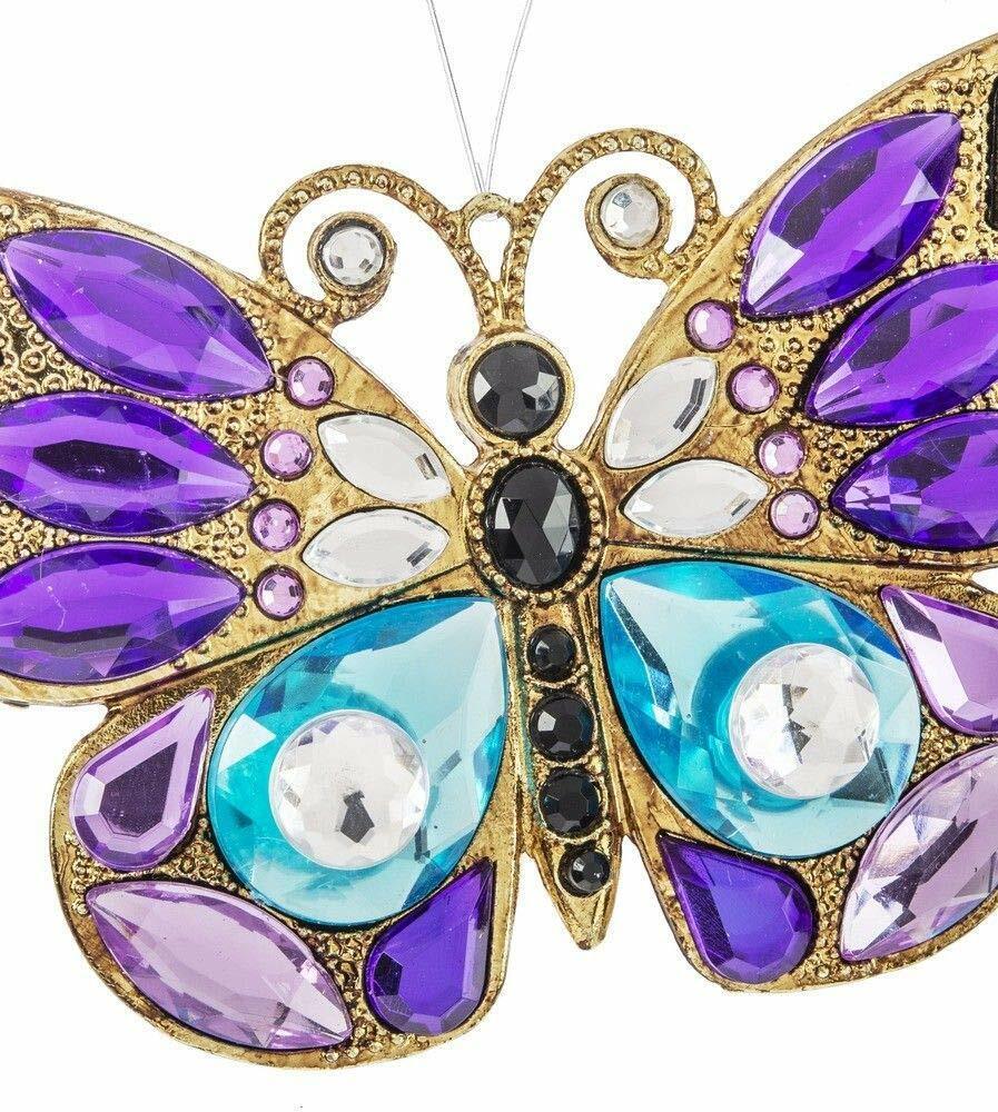 Ganz Acrylic 4" W x 2 1/2" L Radiant Butterfly Ornament 4in ACRY-559 (Purple)