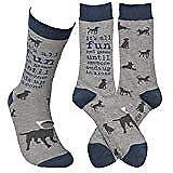 Primitives by Kathy Crew Socks Funny Humorous "Fun & Games" Dog Unisex Adult