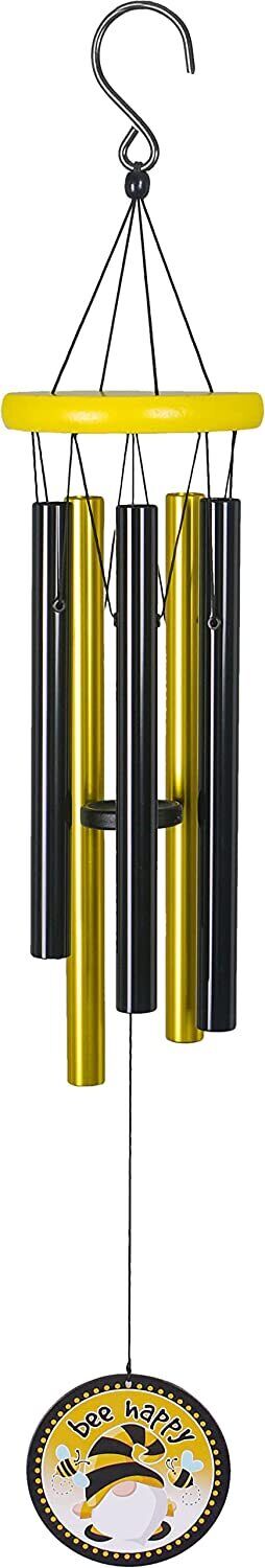 Spoontiques Decorative Chimes for Yard and Garden, Bee Gnome Wind Chime