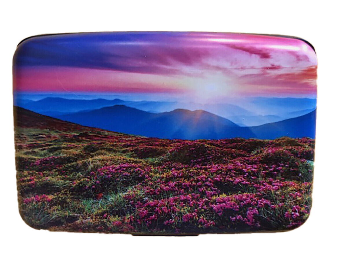 RFID Secure Armored Wallet - Landscape, Mountain Meadow