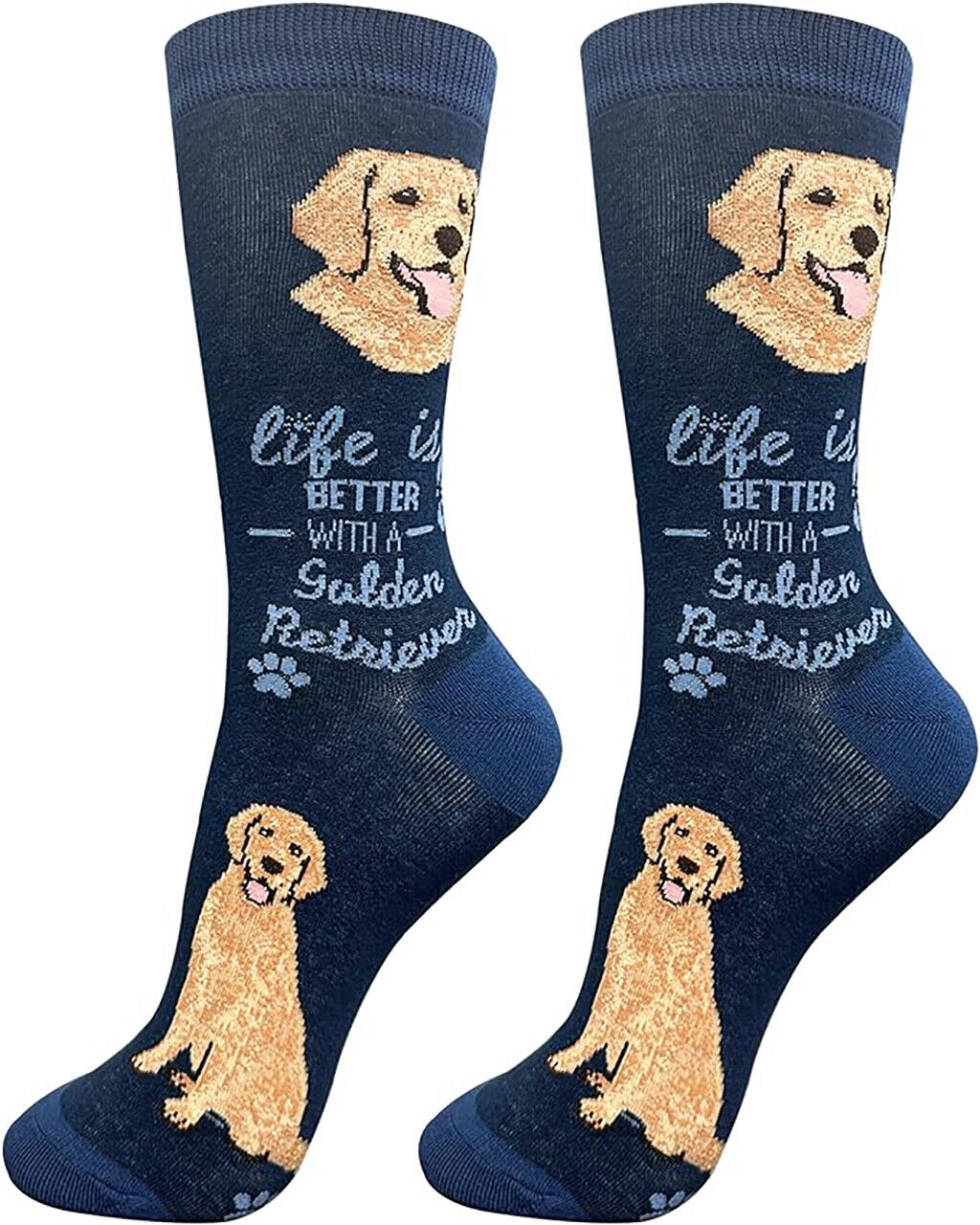 E&S Pets Pet Lover Socks, Life is Better with a Golden Retriever