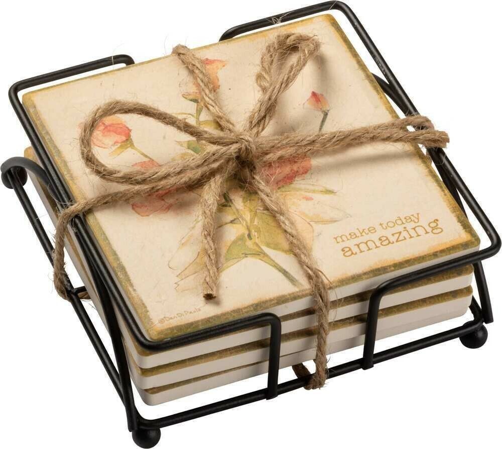 Primitives By Kathy 102809 Coaster Set - Be You Tiful