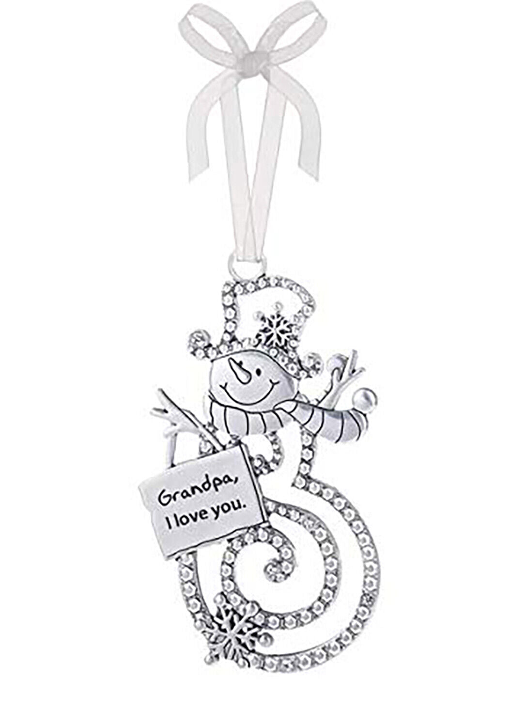 Ganz Ornament - Grandpa, I Love You - Silver