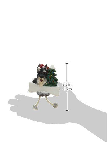 Schnauzer Ornament with "Dangling Legs" Hand Painted and Easily Personalized