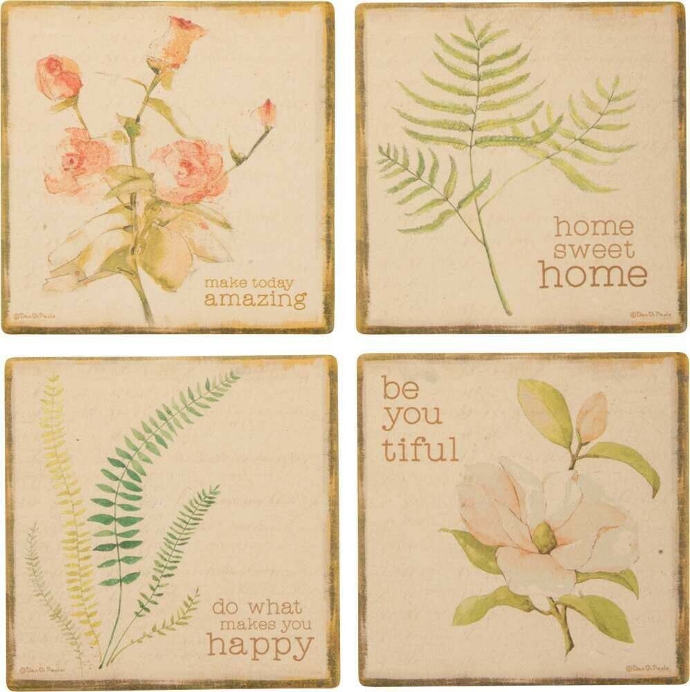 Primitives By Kathy 102809 Coaster Set - Be You Tiful