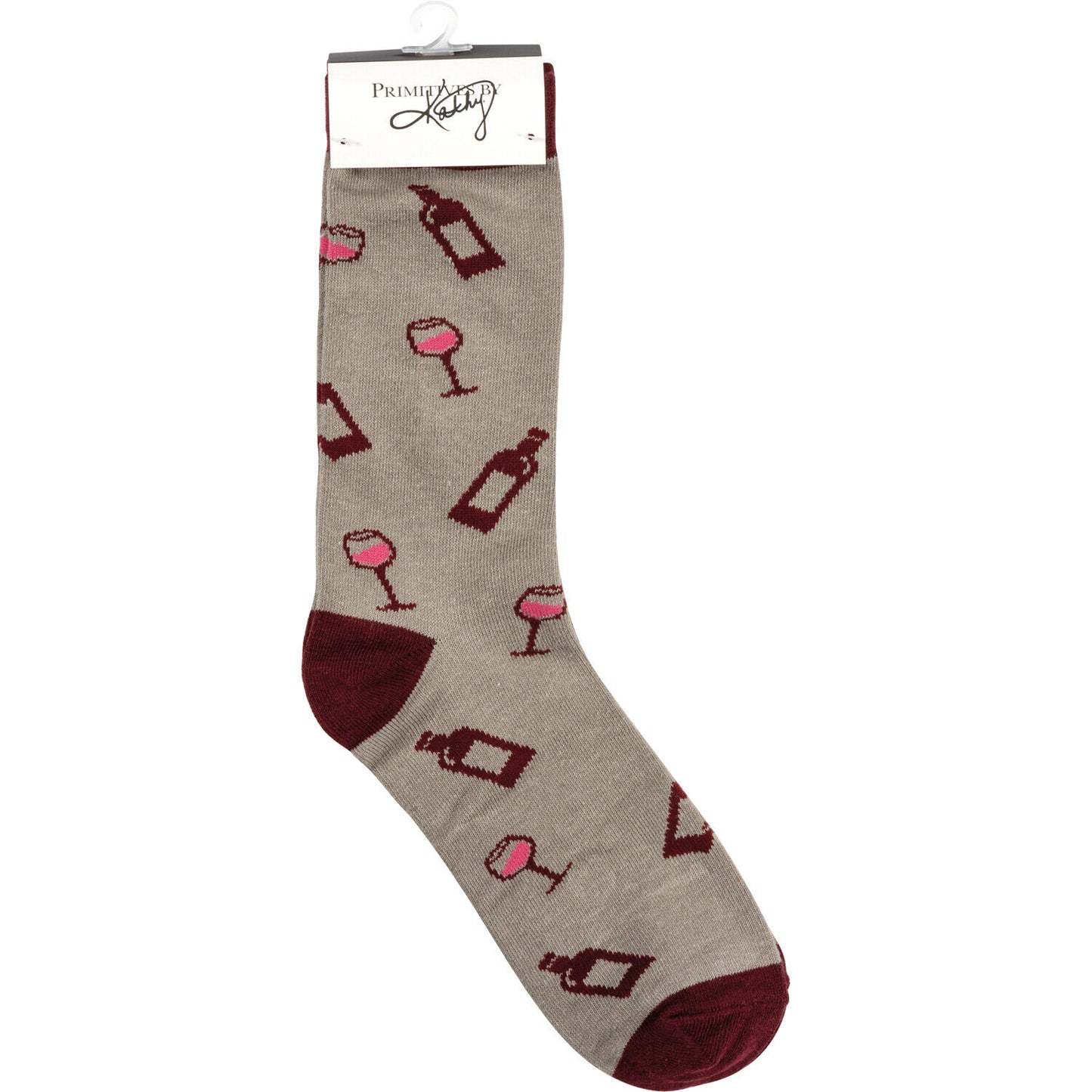 Primitives by Kathy Box Sign/Sock Set - Does Running Out Of Wine Count As Cardio