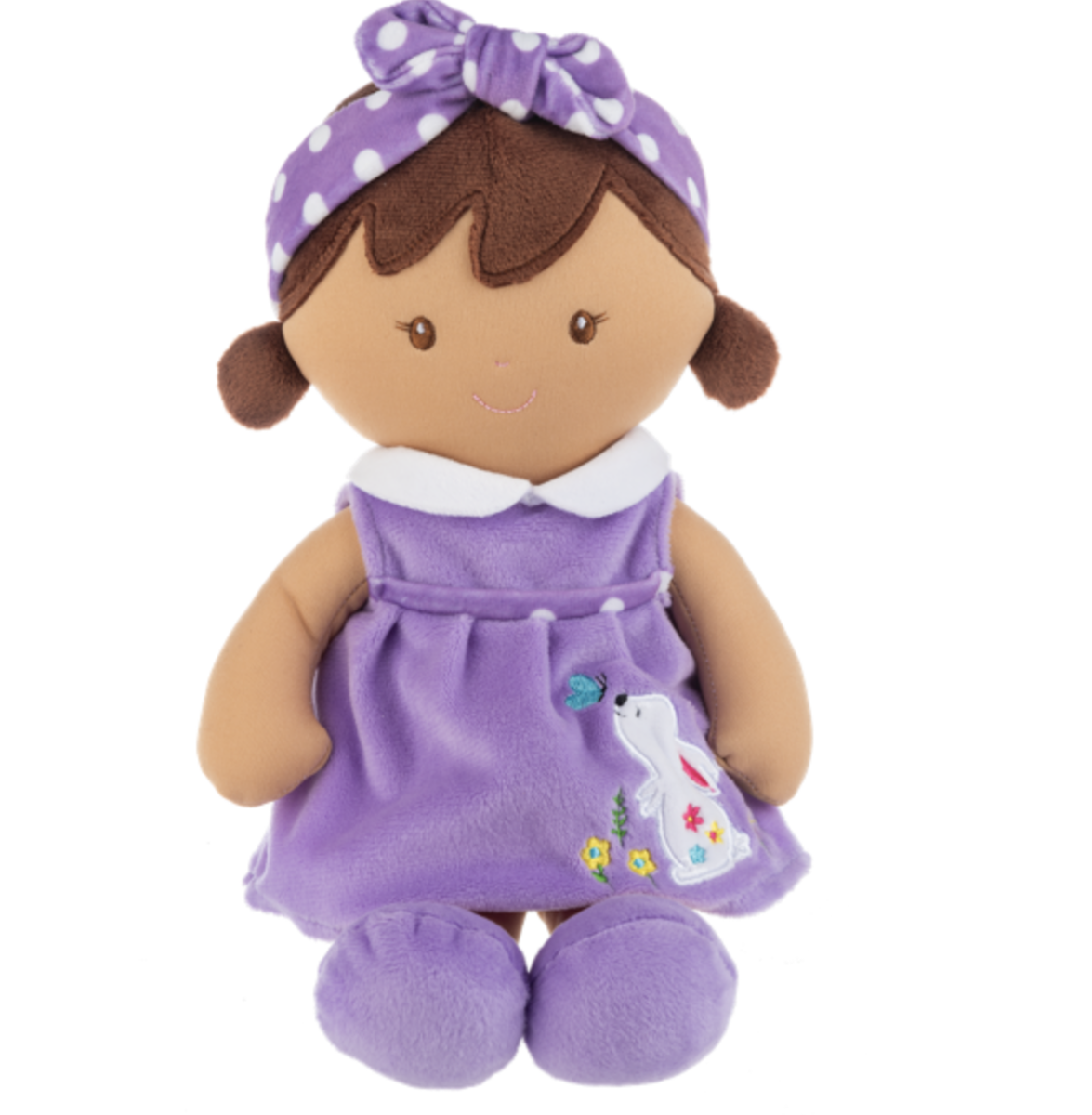 Baby Ganz Tulip Baby Doll with Purple Outfit Plush Stuffed Animal, 12.5"