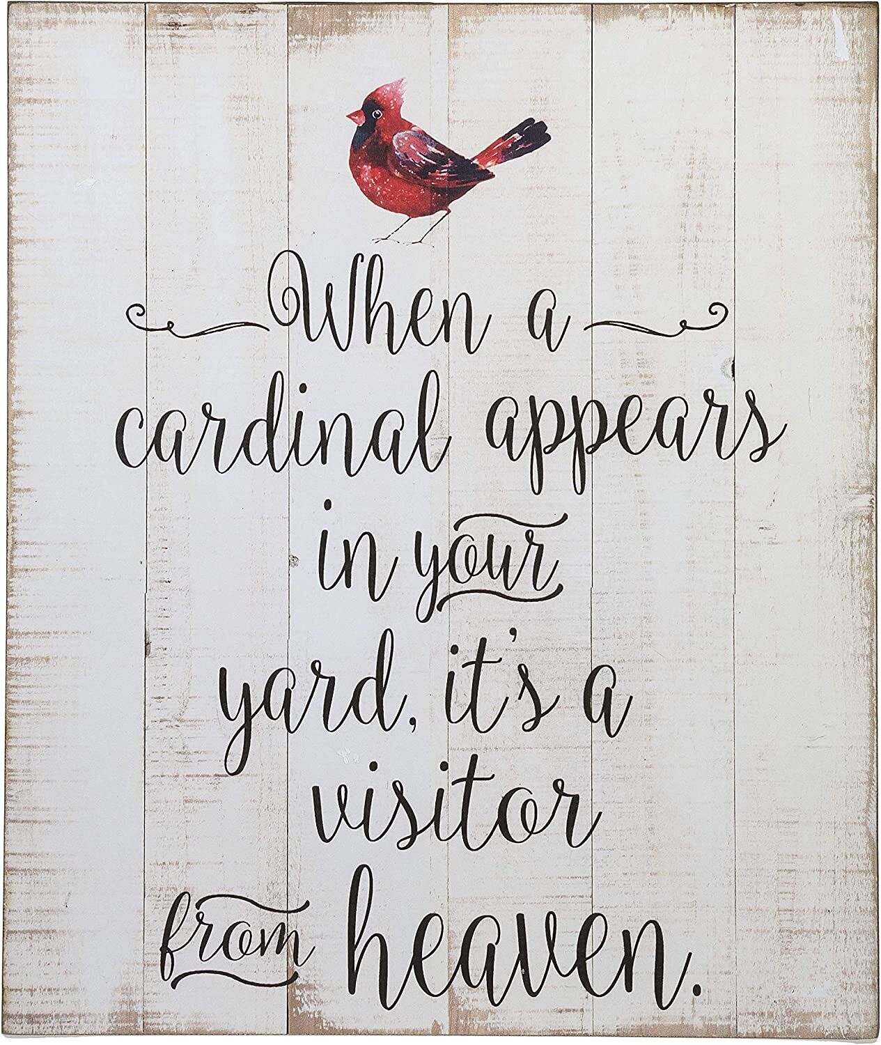 Ganz When A Cardinal Appears Wall Plaque Sign 18 x 22 Inch