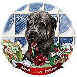 Irish Wolfhound Black Dog Porcelain Ornament Pet Gift 'Santa. I Can Explain!'