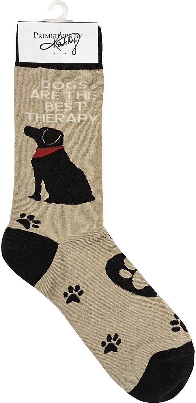 Primitives by Kathy Socks - Socks - Dogs Are The Best Therapy