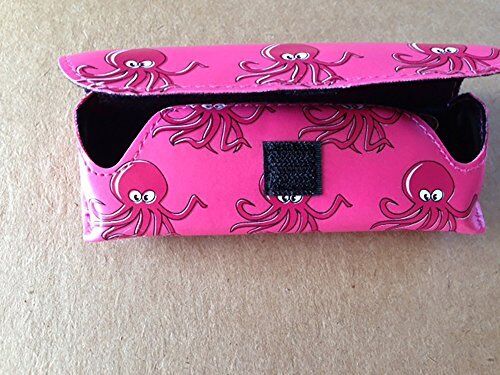 Under the Sea Small Semi-Hard Eyeglasses Case - Pink Octopus