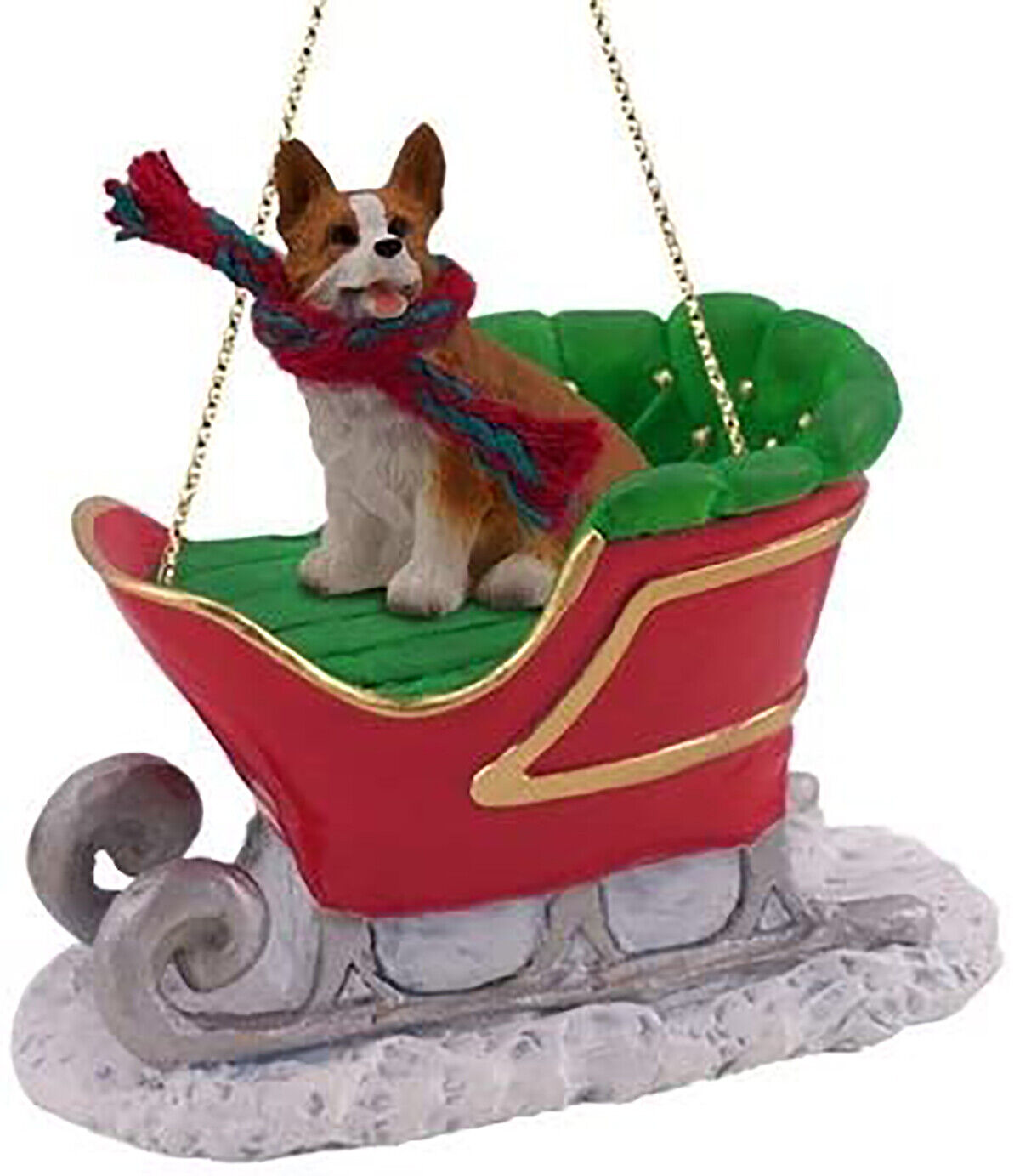 Conversation Concepts Welsh Corgi Pembroke Sleigh Dog Christmas Ornament