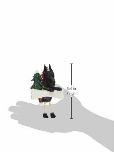 Great Dane Ornament Black "Dangling Legs" Hand Painted and Easily Personalized