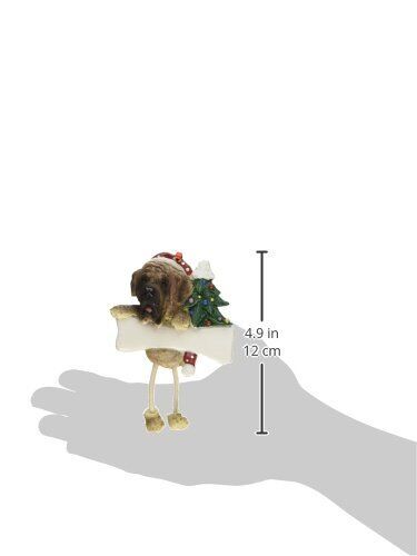 Mastiff Ornament with Unique "Dangling Legs" Hand Painted Easily Personalized