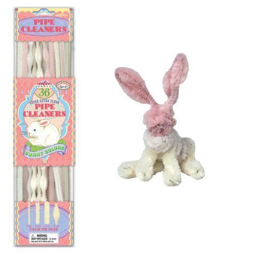 Bunny Colors Pink and White Pipe Cleaners