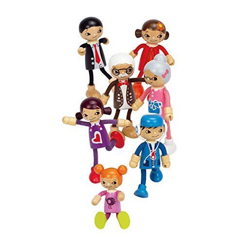 Hape Modern Family Wooden Youngest Daughter Doll, 4"