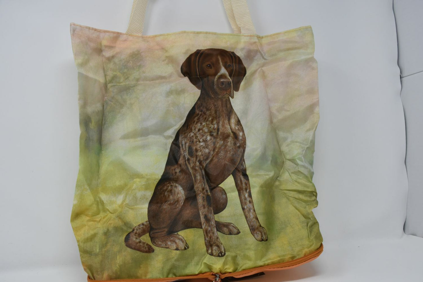 German Shorthaired Pointer Foldable Tote Bag - Durable, Waterproof - Zipper