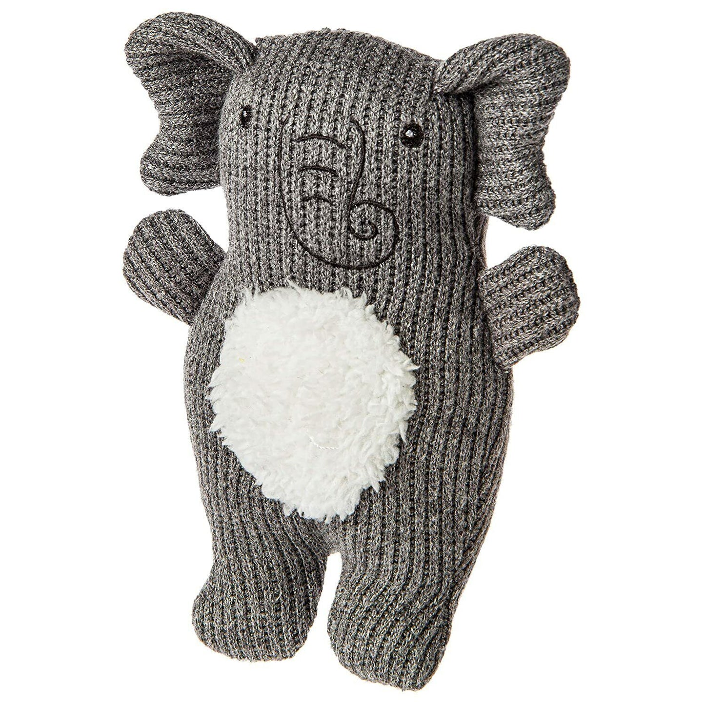 Mary Meyer Knitted Nursery Stuffed Animal Soft Toy Rattle, 7-Inches, Elephant