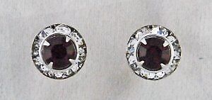 Finishing Touch Rondelle Stone Earrings - Ruby