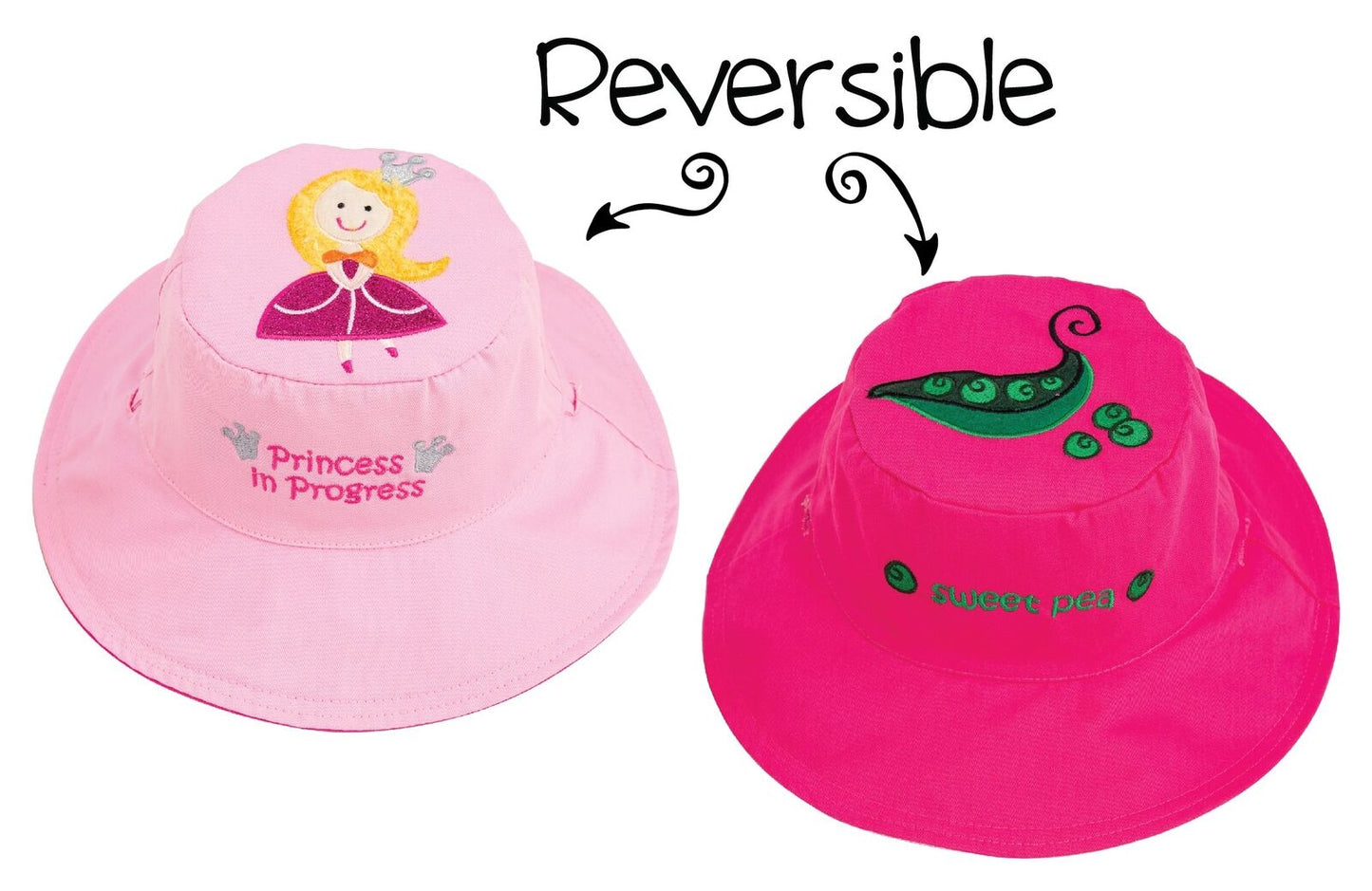Luvali Convertibles Princess/Pea Reversible Kids' Hat Small (6 mos - 2 yrs)