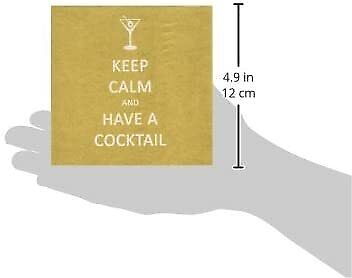 Paperproducts Design 20-Pack Keep Calm Cocktail Paper Cocktail Napkins