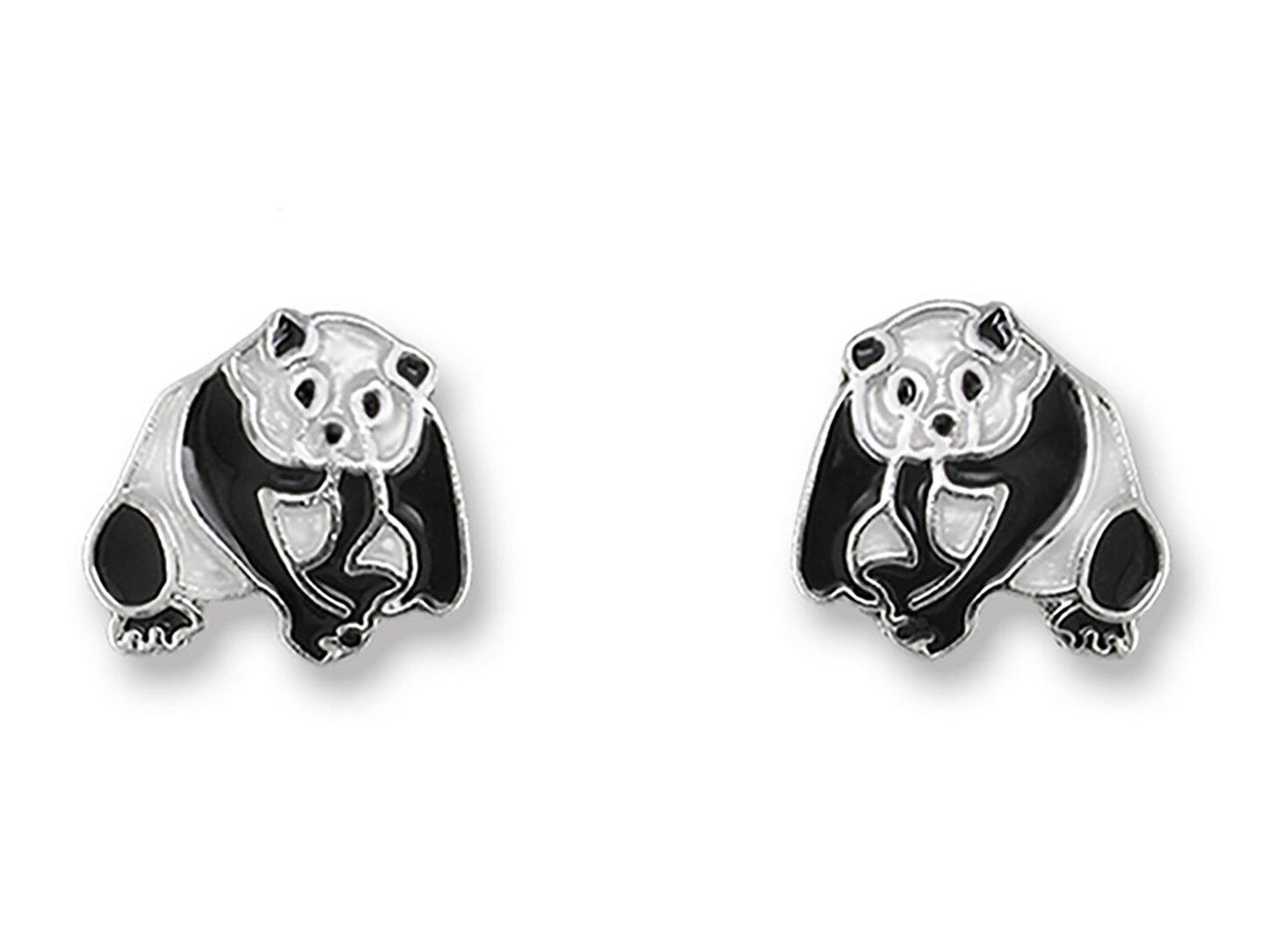 Linda Bolhuis Panda Bear Ultrafine Enamel Post Stud Earrings By Zarah