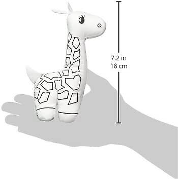 Ganz Giraffe Plush Mini Coloring Kit (7 Piece), Giraffe with 6 Markers