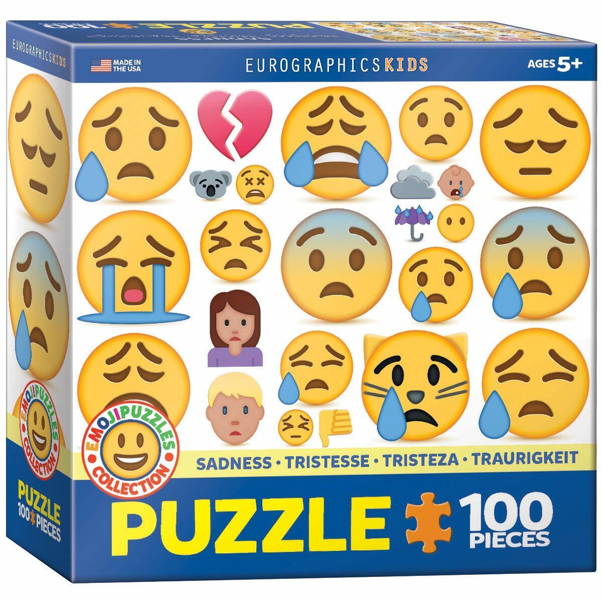 EuroGraphics Sadness Emoji Puzzle Jigsaw Puzzle (100-Piece)