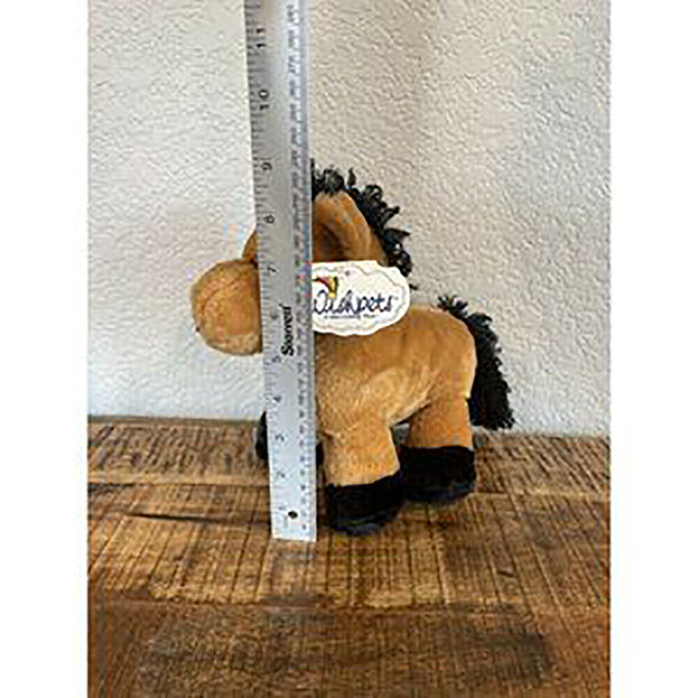 Wishpets Maxwell Chestnut Brown Pony Horse Plush Stuffed Animal Toy, 8" tall